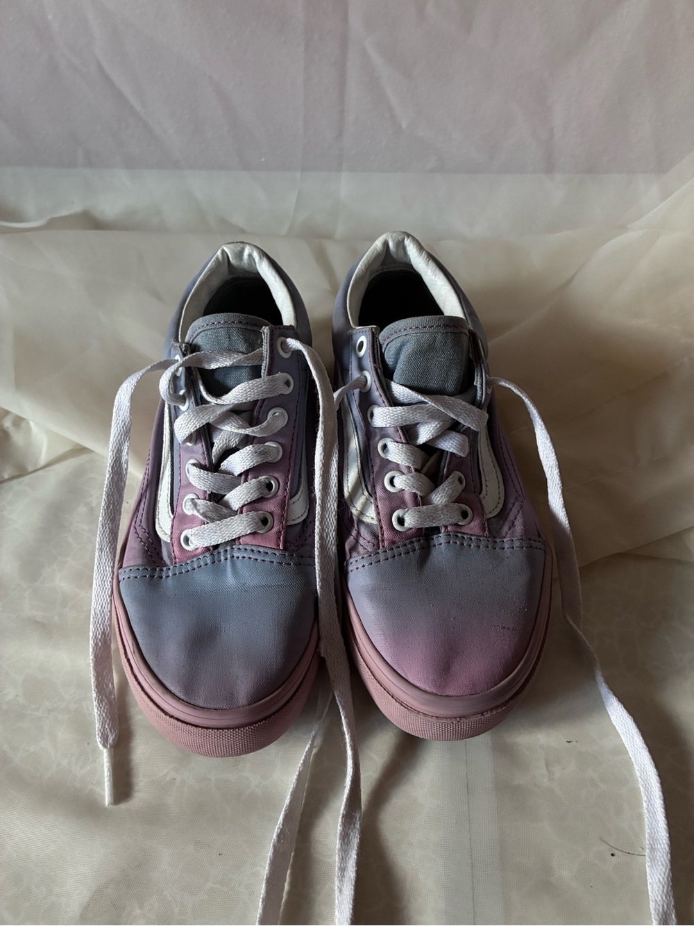 Vans Kids Gradient Lace-Up Sneakers in Purple and Pink